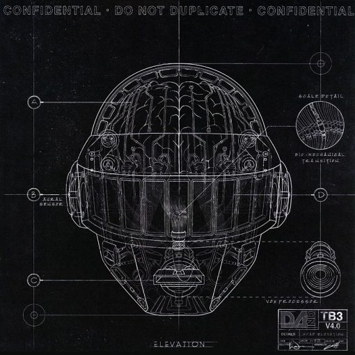 Daft Punk Helmet Blueprint